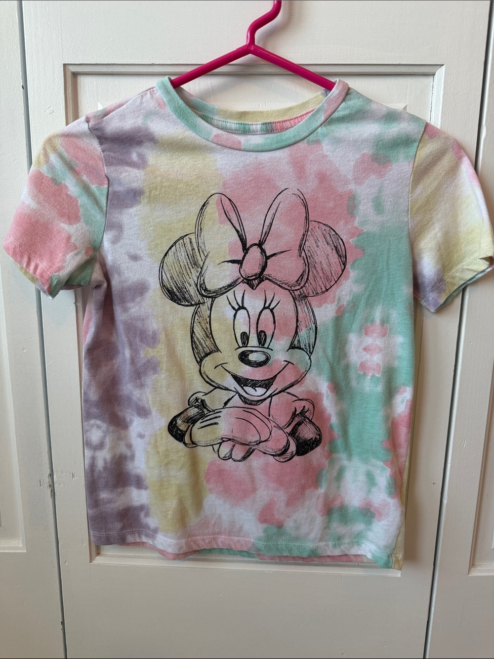 Disney Minnie Mouse Pastel Tie-Dye Tee - Pink, Mint, Yellow, Lavender